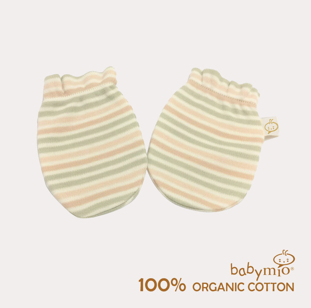 Babymio - Organic Cotton Collection - 100% organic cotton baby mittens / gloves