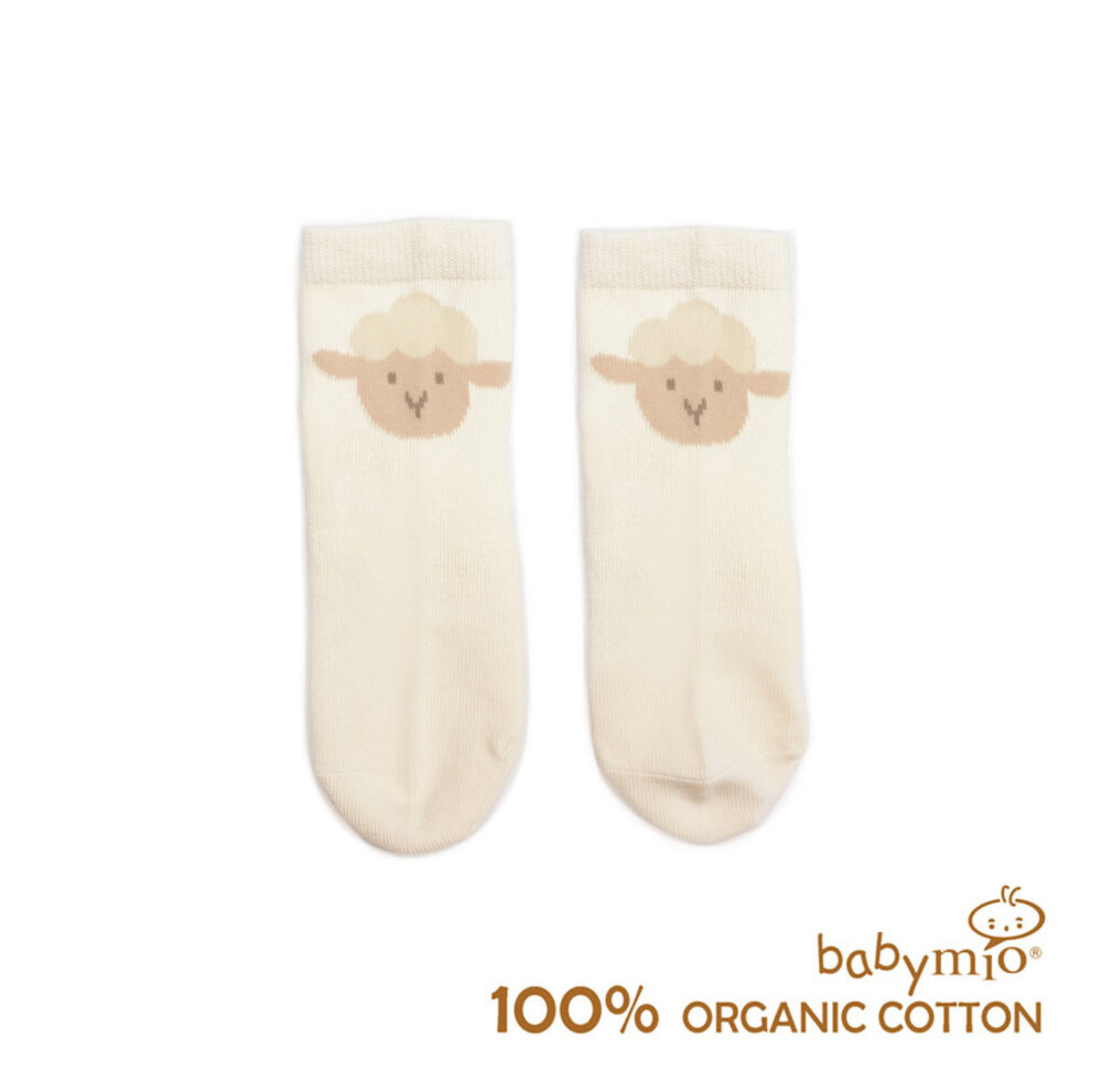 Babymio - Organic Cotton Series - Organic Cotton Sheep Shaped Baby Socks (11-13cm) (1 pair)