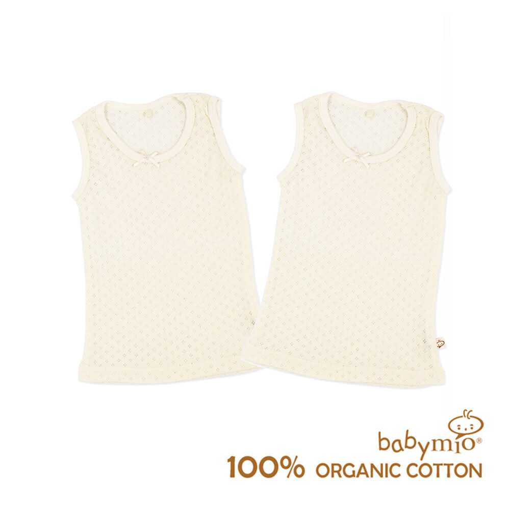 Babymio – Organic Cotton Series – 100% organic cotton jacquard vest (set of 2)