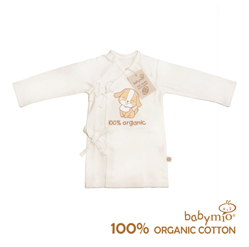 Babymio - Organic Cotton Collection - All Seasons Organic Cotton Long Sleeve Baby Belly Sweater ~ Puppy