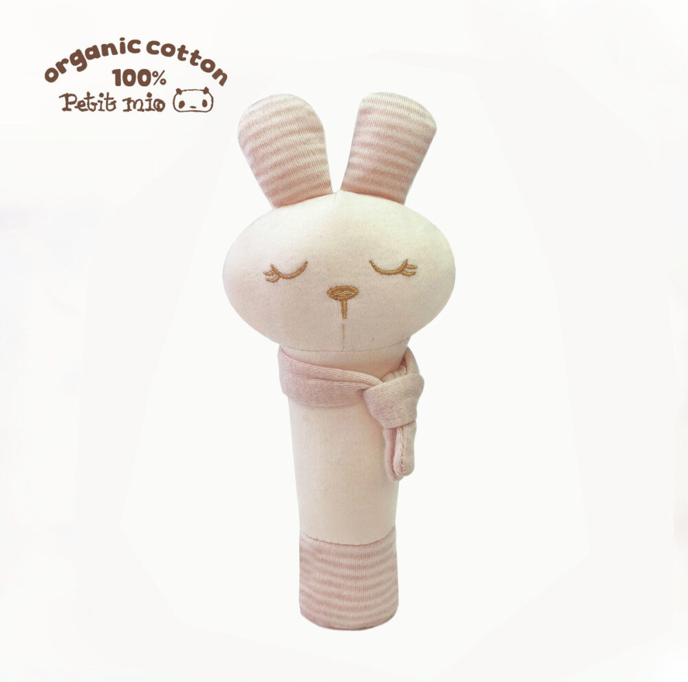 Petitmio – Organic Cotton Little Bunny Stick Rattle